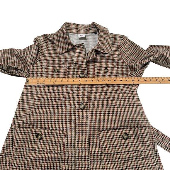 CAbi Houndstooth Sherlock Trench Coat Style# 3734 Sz M Excellent/Near New Sz M - Picture 5 of 12